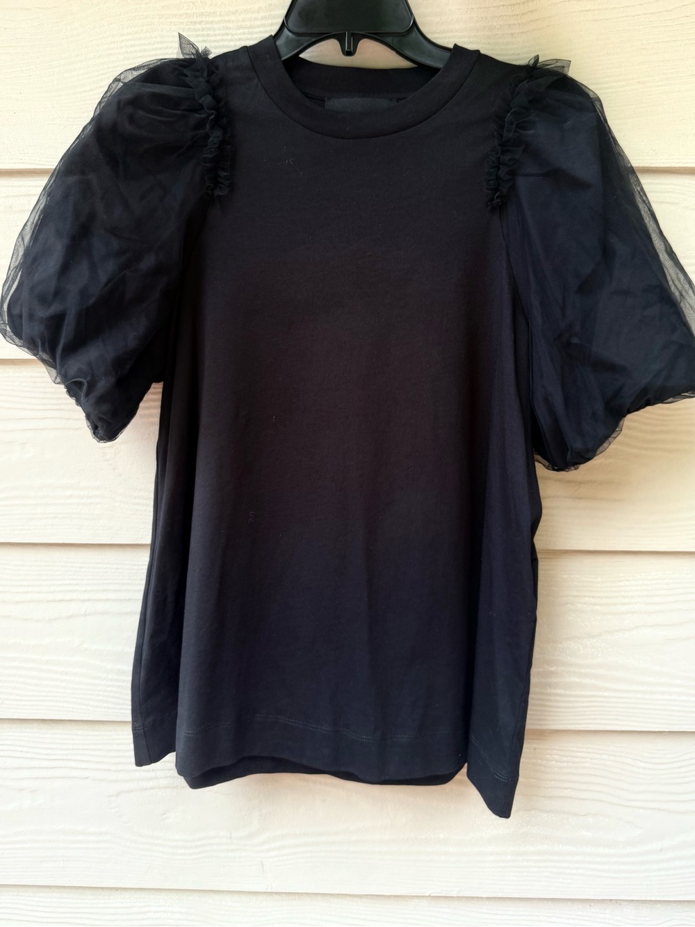Simone Rocha Black Puff Sleeve Tee